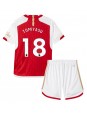 Arsenal Takehiro Tomiyasu #18 Domácí dres pro děti 2023-24 Krátký Rukáv (+ trenýrky)